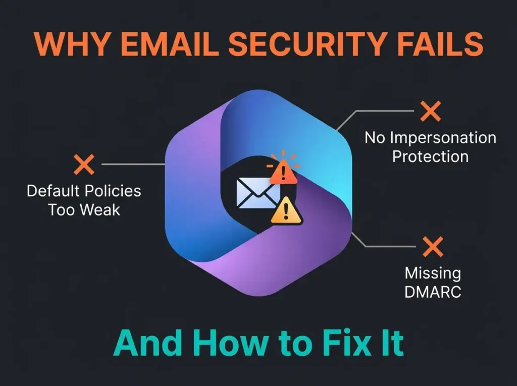Featured image for office 365 email security fails blog post on falconersecurity.com
