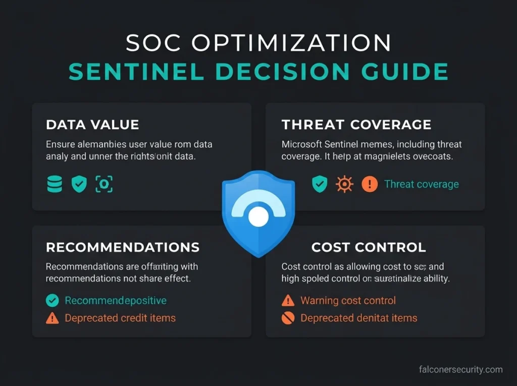 SOC optimization in Microsoft Sentinel decision guide infographic