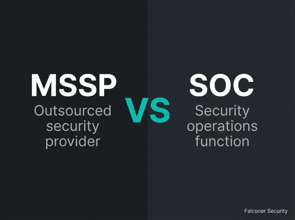 MSSP vs SOC comparison: outsourced security provider versus in-house security operations function