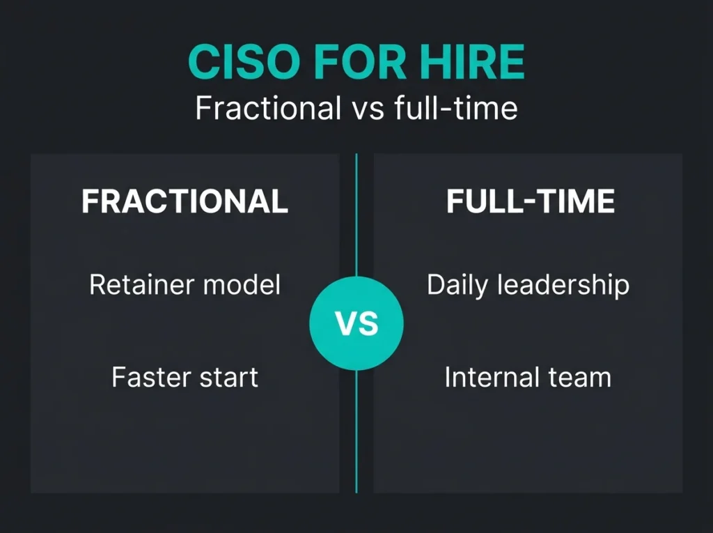 CISO for hire: fractional versus full-time security leadership compared