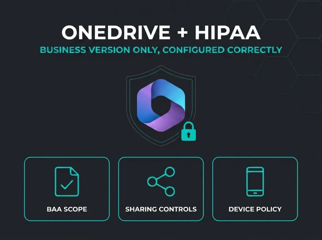 Is OneDrive HIPAA Compliant? BAA Coverage and Required Settings